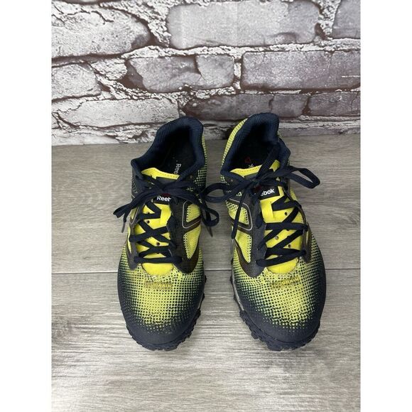 Reebok H20Drain DuraGrip FitFrame Black Neon Yellow Running Shoes Women 7.5US/38 - Picture 10 of 16